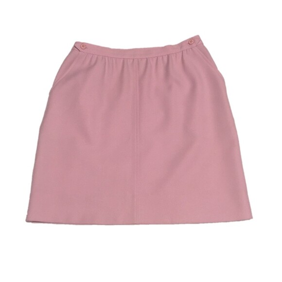 VTG Haberdashery skirt Womens 8 pink mini pencil pockets unlined Career Retro - Picture 1 of 6